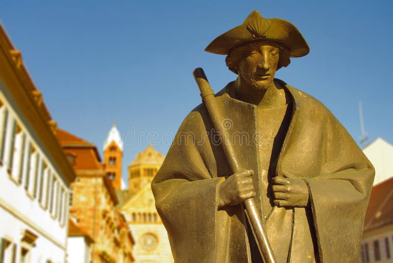 Pilgrim statue at Speyer Cathedral