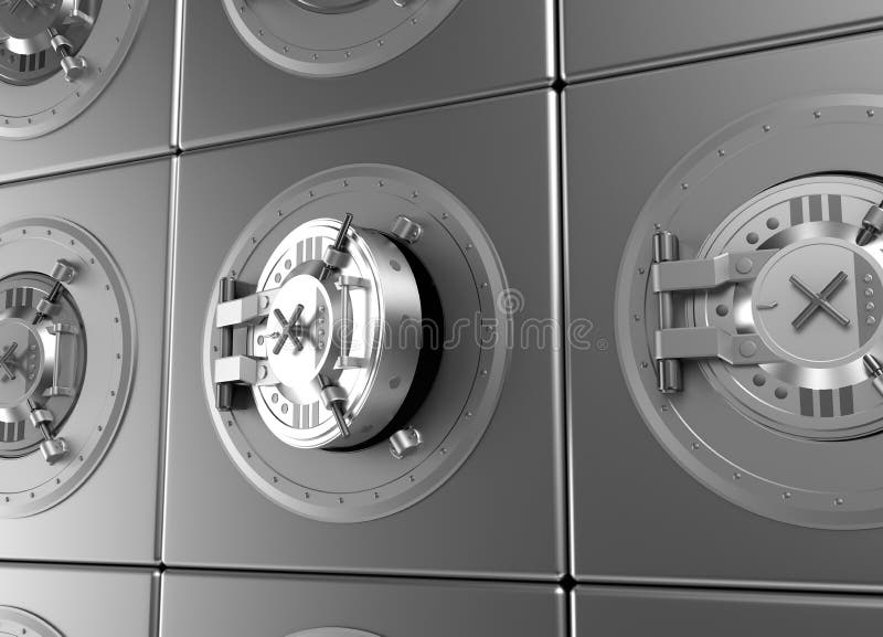 Pilha aberta do depósito bancário ilustração do vetor Pilha aberta do depósito bancário ilustração do vetor