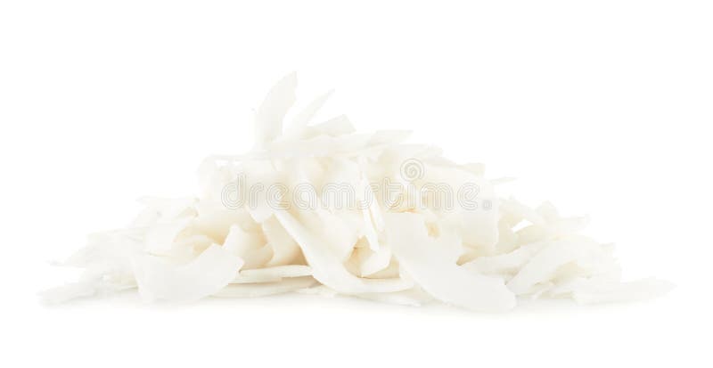 Pilha das microplaquetas do coco isoladas imagens de stock royalty free Pilha das microplaquetas do coco isoladas imagens de stock royalty free