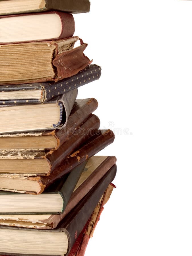 Pilha de livros antigos imagens de stock