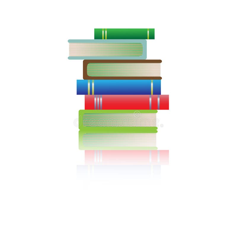 Pilha de multi livros coloridos ilustração stock Pilha de multi livros coloridos ilustração stock