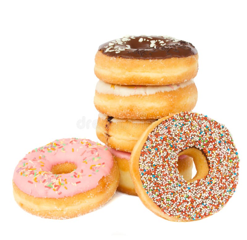 Uma pilha de donuts foto de stock royalty free