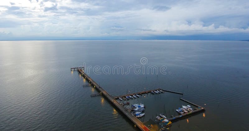 Pilier de Fairhope, baie mobile, Alabama photo libre de droits