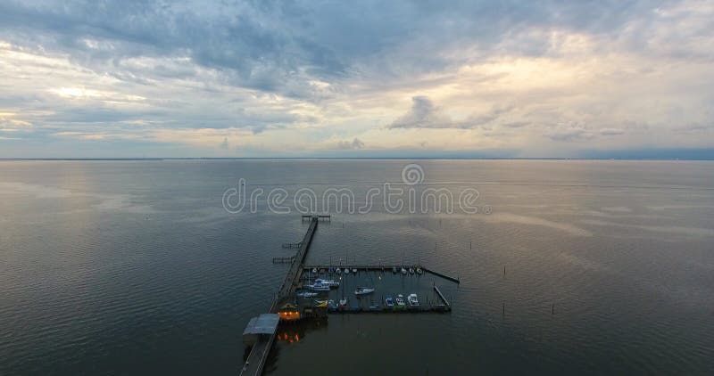 Pilier de Fairhope, baie mobile, Alabama image stock