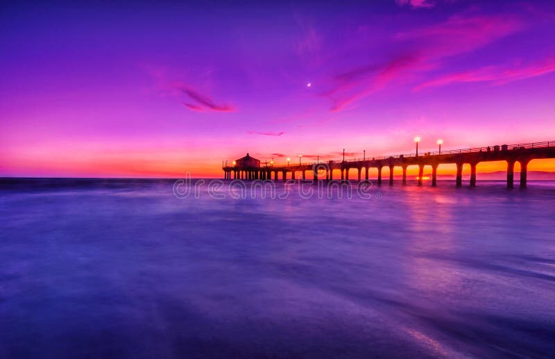 Pilier de Manhattan Beach photo stock Pilier de Manhattan Beach photo stock