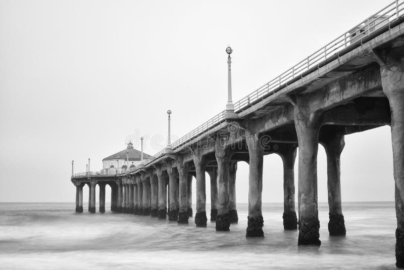 Pilier de Manhattan Beach photos libres de droits Pilier de Manhattan Beach photos libres de droits