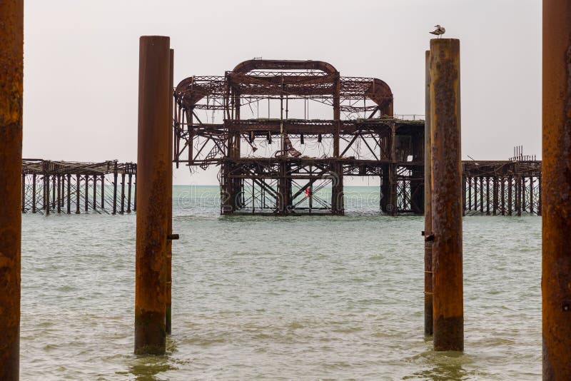Pilier occidental, Brighton, R-U photo stock Pilier occidental, Brighton, R-U photo stock