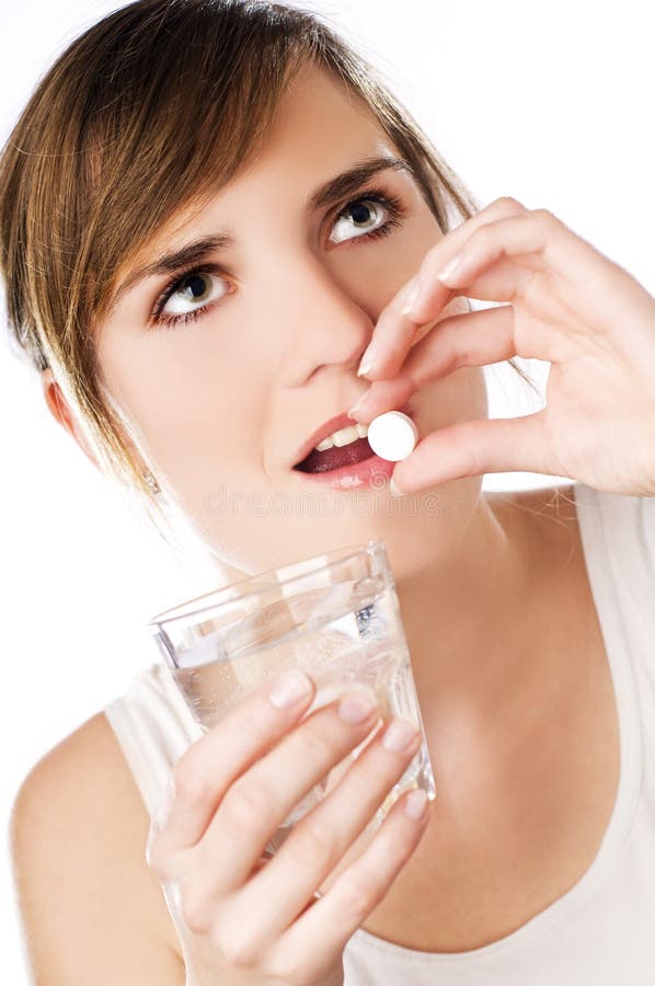Pill stock photo. Image of person, face, medicine, young 8097864