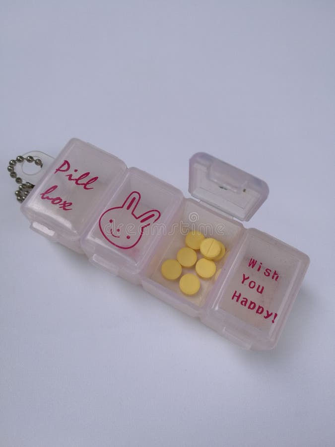 Pink Pill Box stock image. Image of weekly, medicine, pink 7606099