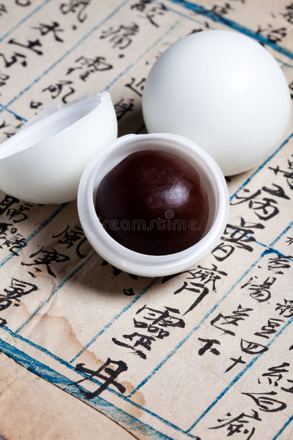 Pill of Chinese medicine stock image. Image of handwriting 22394747