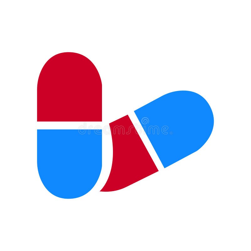 Pill icon on a white background royalty free illustration