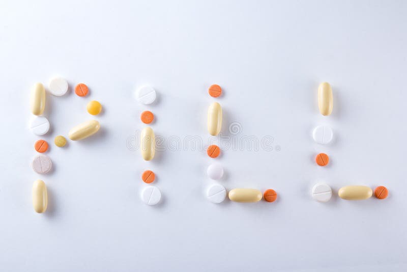 Pill word text made of colorful tablets, pills and capsules royalty free stock images Pill word text made of colorful tablets, pills and capsules royalty free stock images