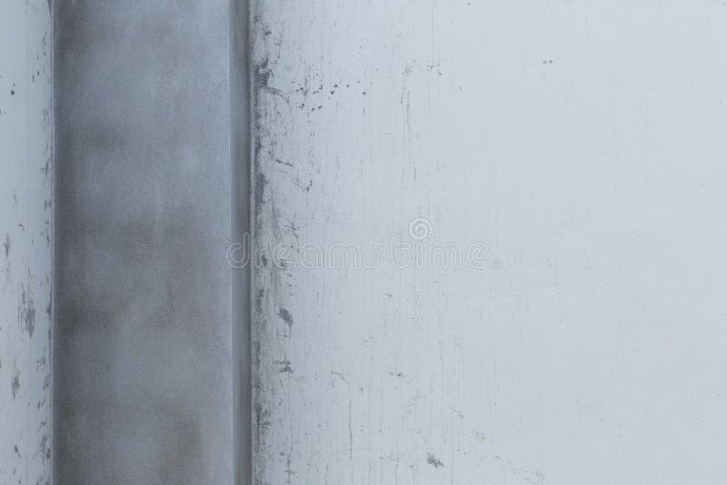 Pillar Cement Concrete and White Wall in Construction Stock Image