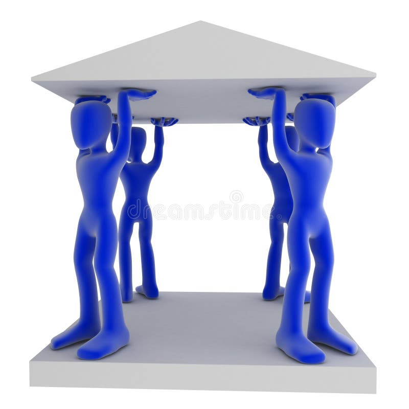 Pillars stock illustration. Illustration of house, position 4608254