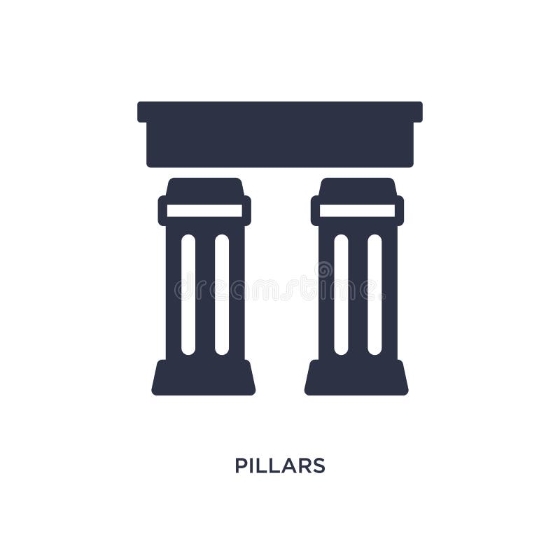 Pillars Icon in Different Style Vector Illustration. Two Colored and