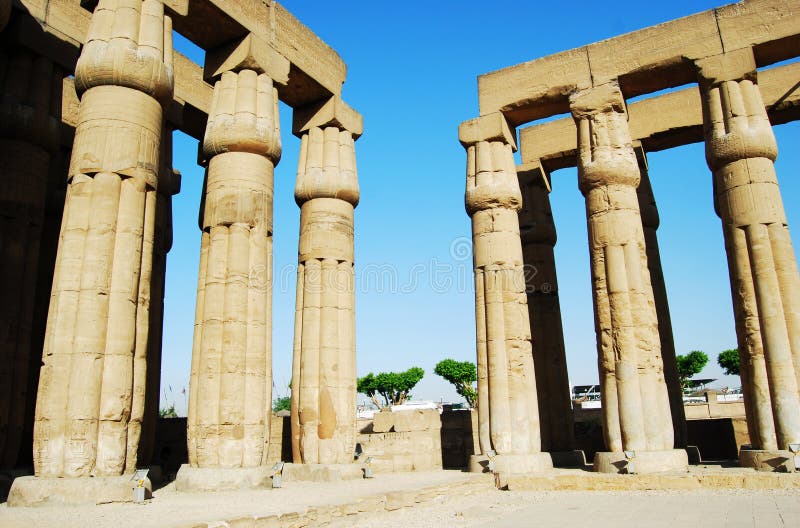 The Pillars at the Luxor Temple, Egypt Stock Image Image of hieroglyph, archeology 147455925
