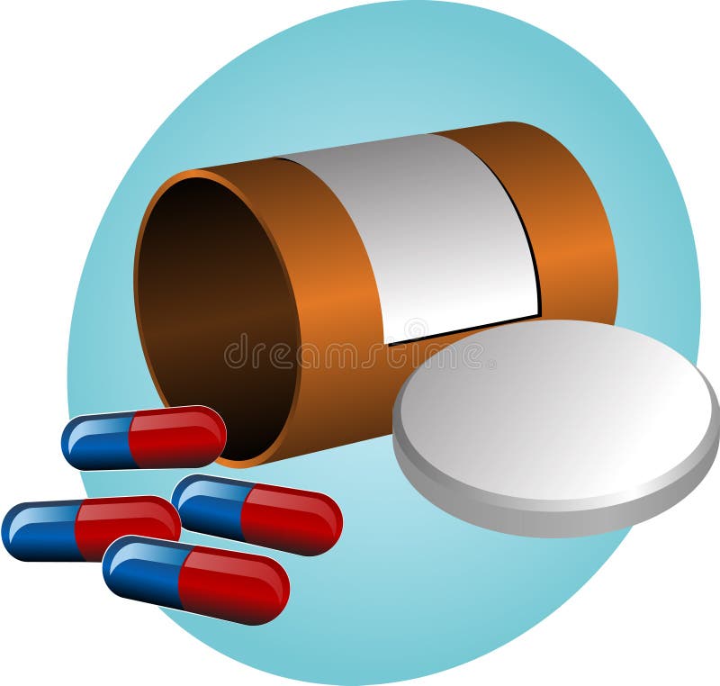 Vetores de Organizador De Pílulas Com Medicamentos Ilustração