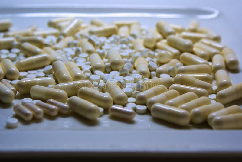 Pillen en pillencapsules royalty-vrije stock foto's Pillen en pillencapsules royalty-vrije stock foto's