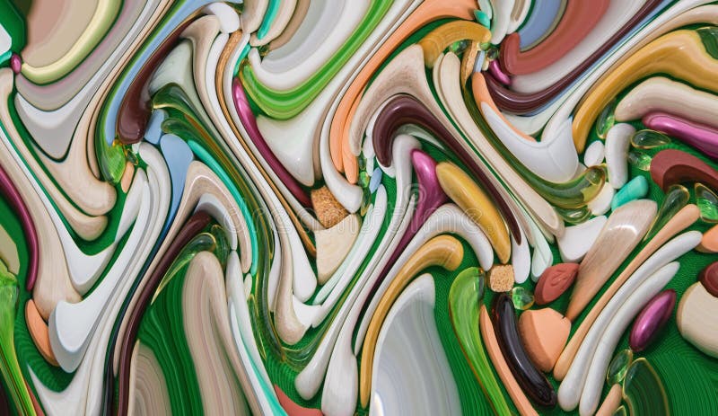 Pillole colorate a serie di onde integranti lo sfondo illustrazione di stock
