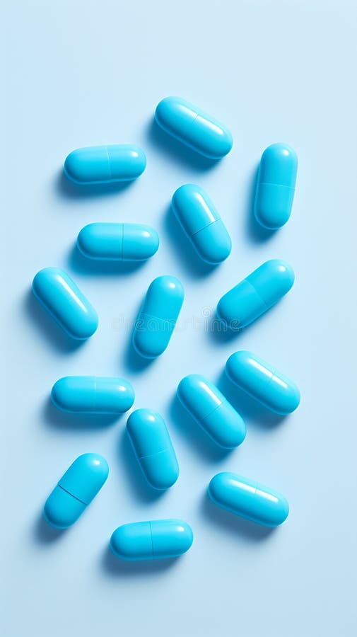 Pillole colorate su fondo semplice con spazio di copia. aizione generativa