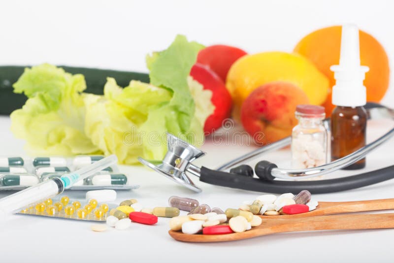 Pillole e supplemento delle vitamine, terapia di madicine fotografia stock Pillole e supplemento delle vitamine, terapia di madicine fotografia stock