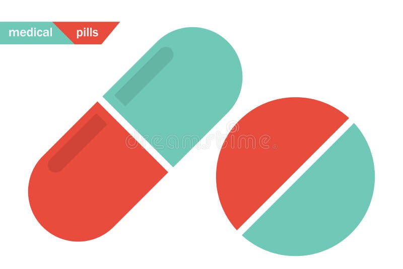 Pillole mediche Icone della capsula e della pillola