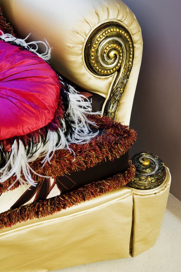 Pillow with feathers stock image. Image of cloth, fauteuil 7222751