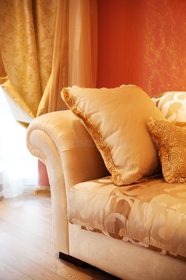 Pillow on a sofa royalty free stock photography Pillow on a sofa royalty free stock photography