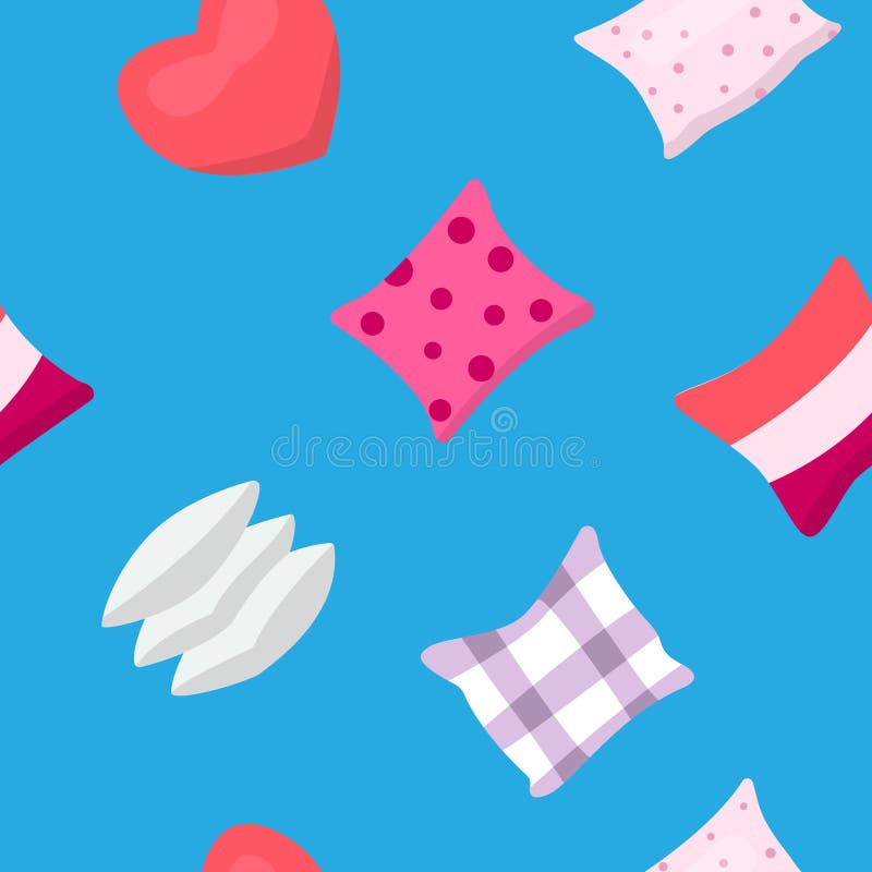 Download Pillow Vector Pattern. Sleeping Cartoon Texture. Relax ...