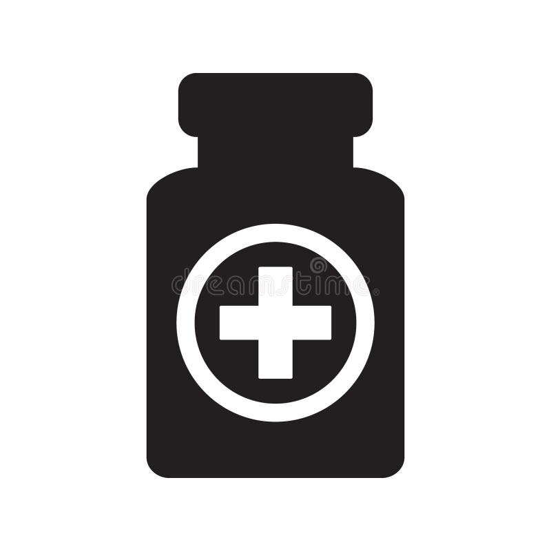 Pills bottle icon. Health Care Vector illustration