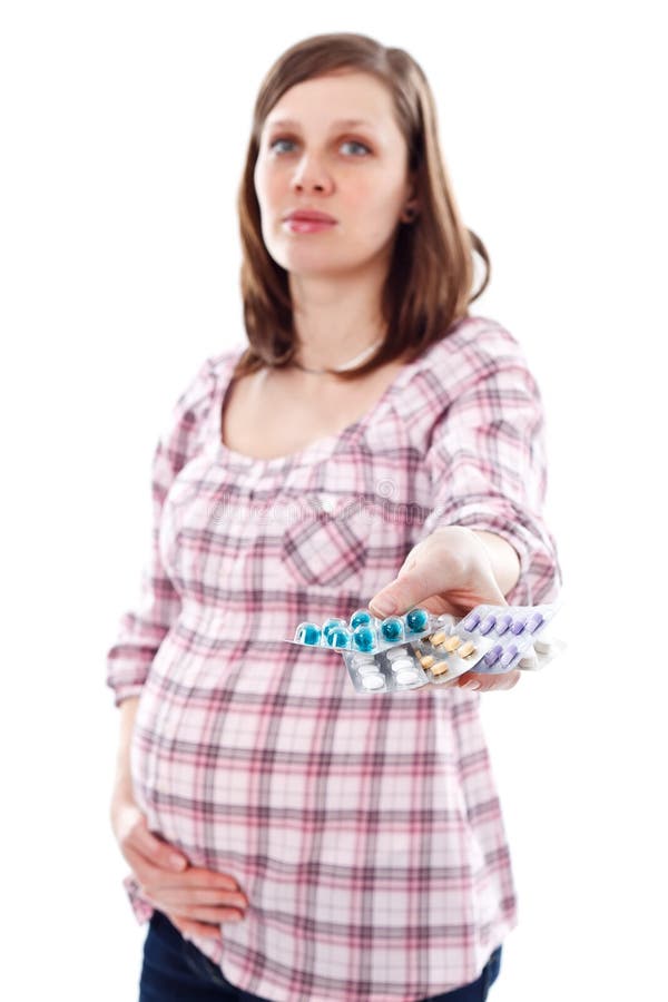 Pills during pregnancy stock image. Image of background 23970995