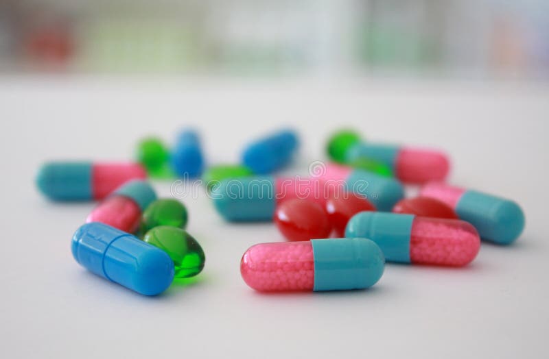 Tablets in the Pharmacy Laboratory Stock Photo Image of color