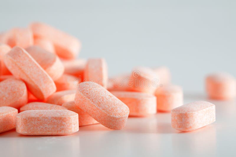 Pills of vitamin C stock image. Image of medicine, tablet 24608921