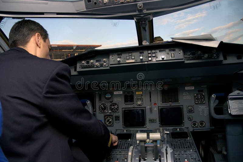 Pilot in plane