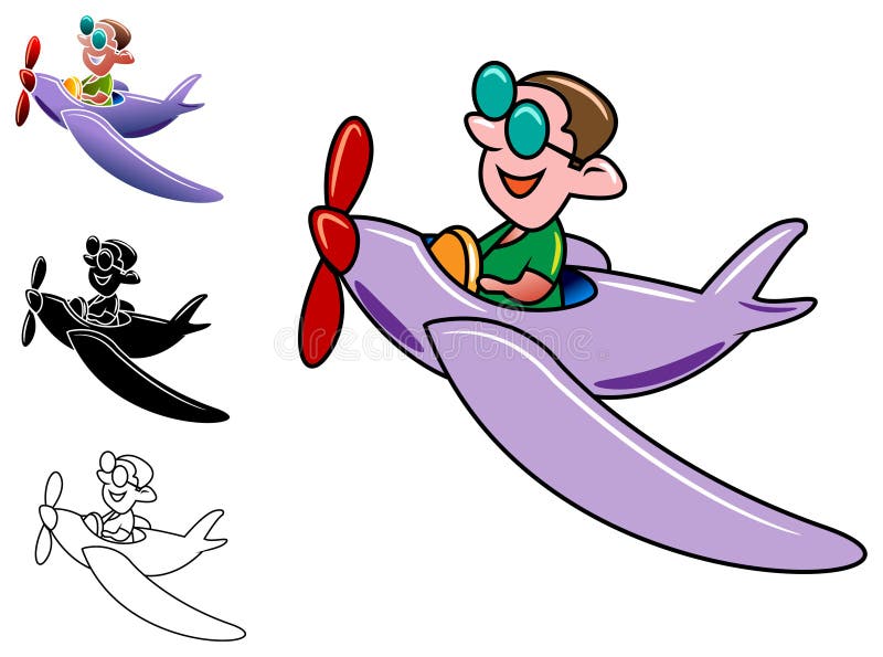 Pilot on small plane royalty free illustration Pilot on small plane royalty free illustration
