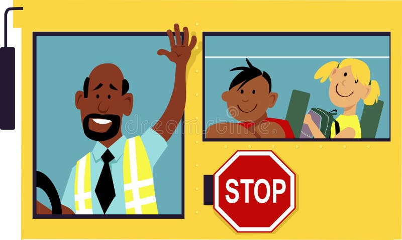 Pilote de bus scolaire illustration de vecteur Pilote de bus scolaire illustration de vecteur
