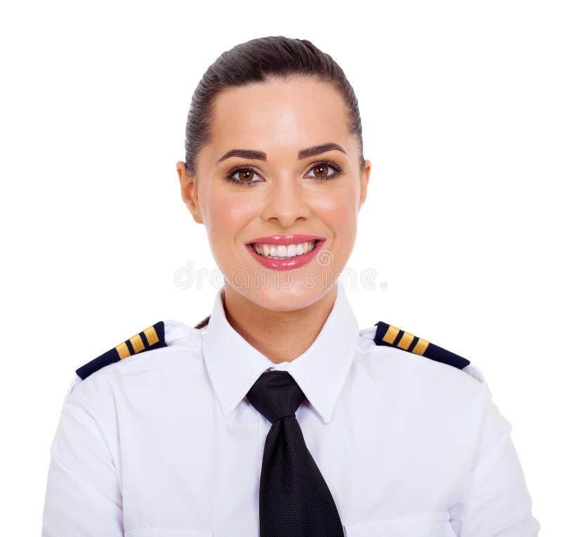 Pilote féminin de ligne aérienne