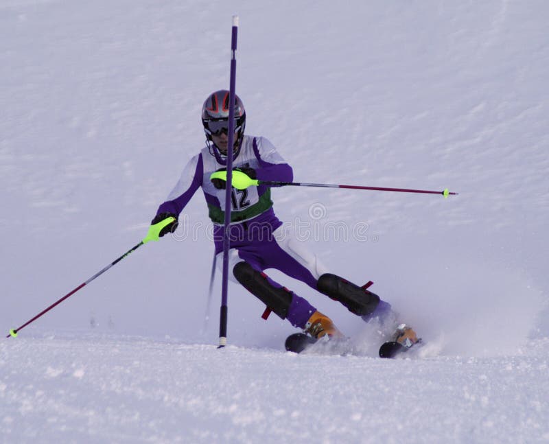 Piloto do slalom imagens de stock