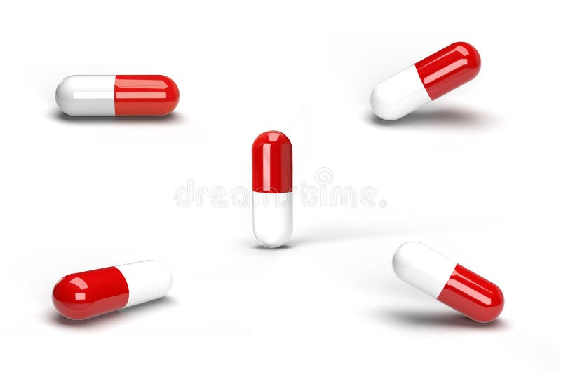 Pilules capsules 3d sous divers angles