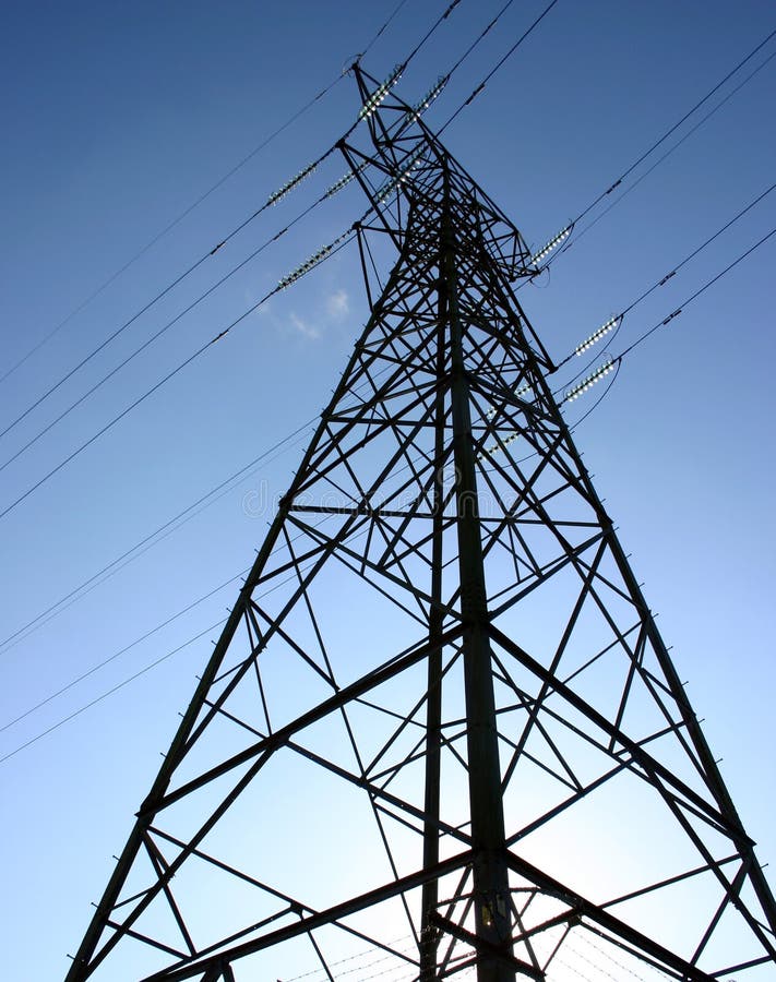 Pilón de la electricidad foto de archivo Pilón de la electricidad foto de archivo
