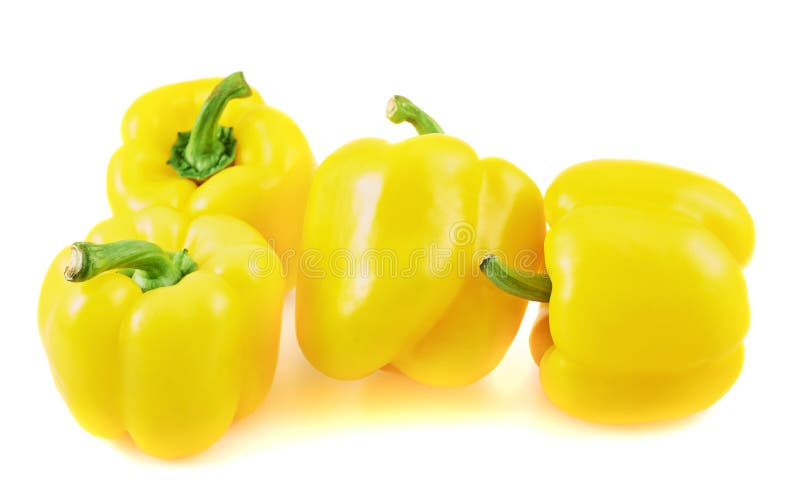 Pimentão amarelo doce isolado foto de stock royalty free