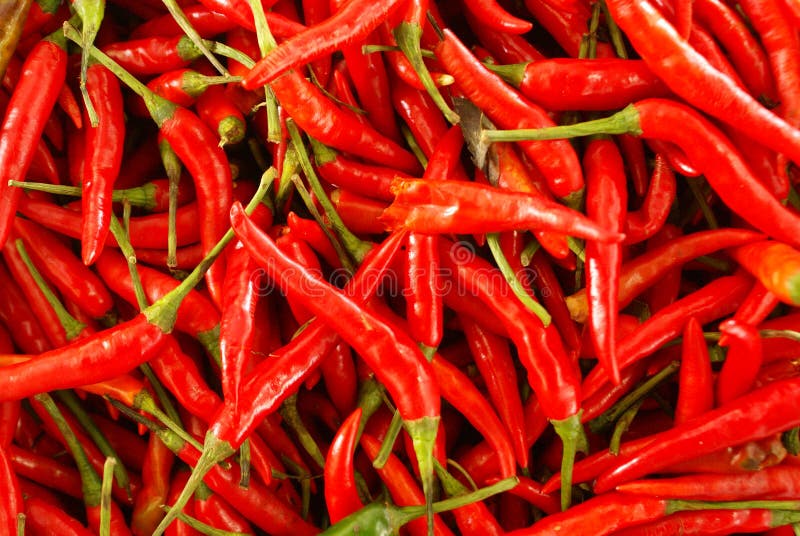 Piments à la stalle du marché à Phuket photographie stock Piments à la stalle du marché à Phuket photographie stock
