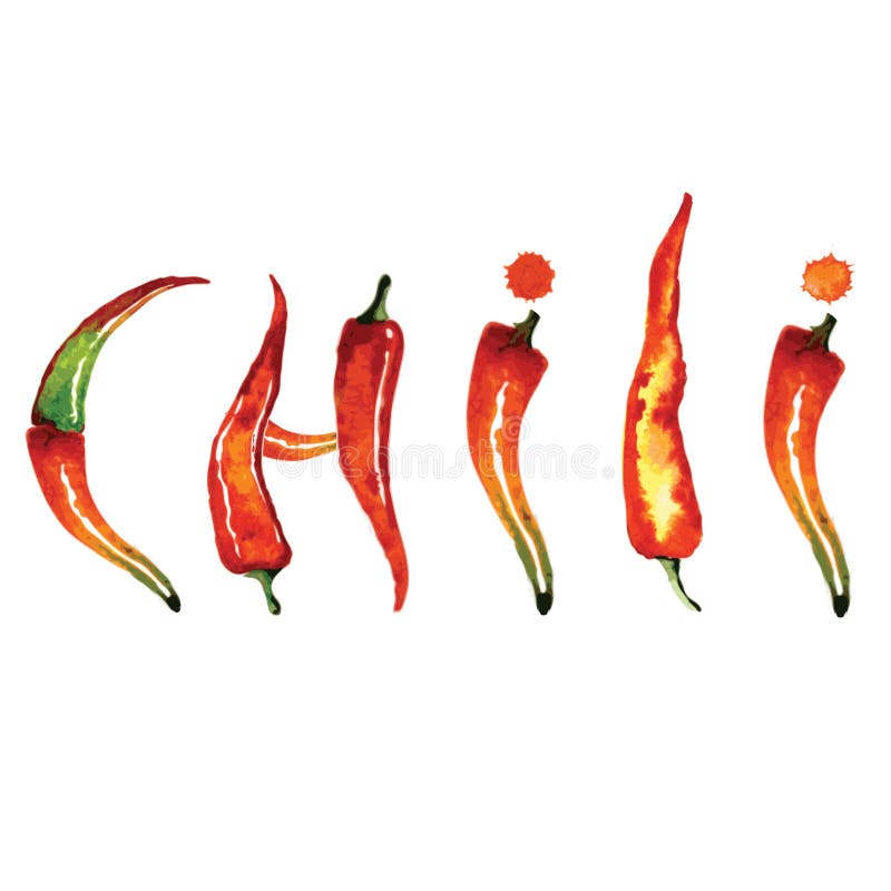 Pimienta de chile rojo aislada en el fondo blanco ilustración del vector Pimienta de chile rojo aislada en el fondo blanco ilustración del vector