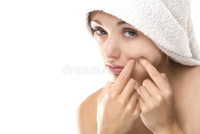 Pimple , spot on beauty woman face