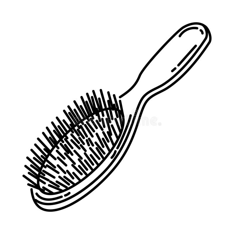 Pin Brush Icon. Doodle Hand Drawn or Outline Icon Style Stock Vector