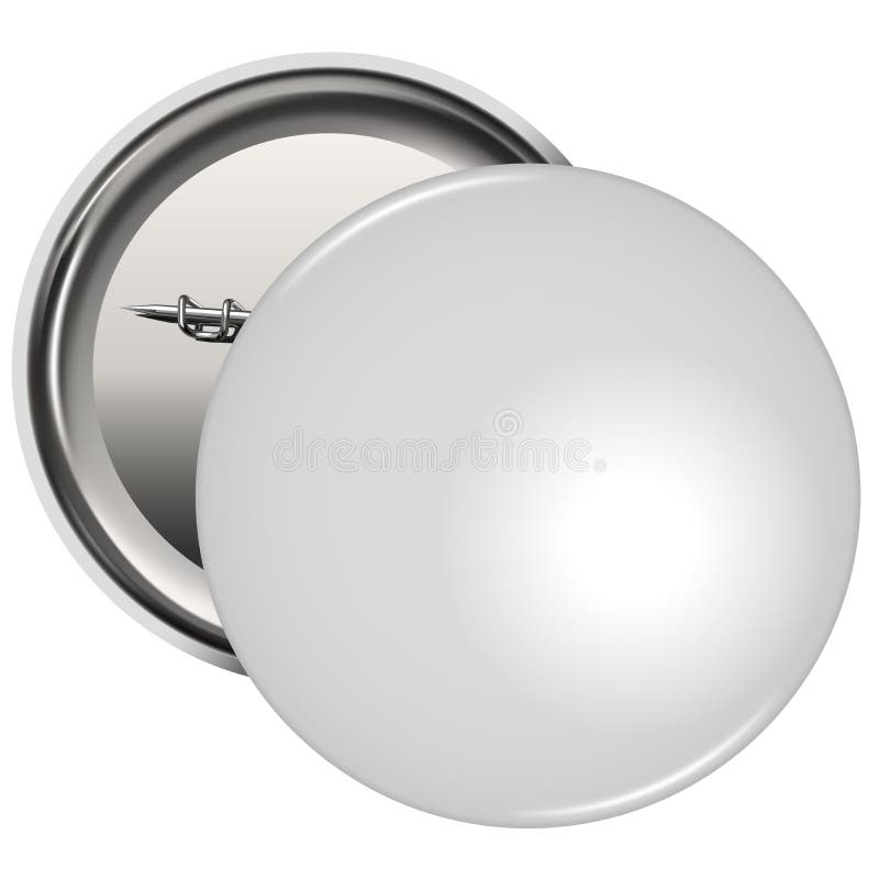 Pin Button Badge En Blanco Blanco Ilustración Del Vector Ilustración