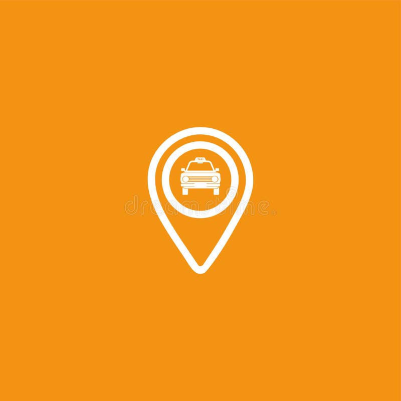 Pin Car on Map Icon Illustration. Stock Vector Illustration of blue