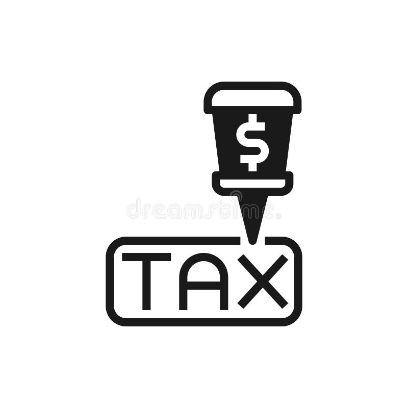 Pin Icon Tax Vector Illustration Stock Vector Illustration of