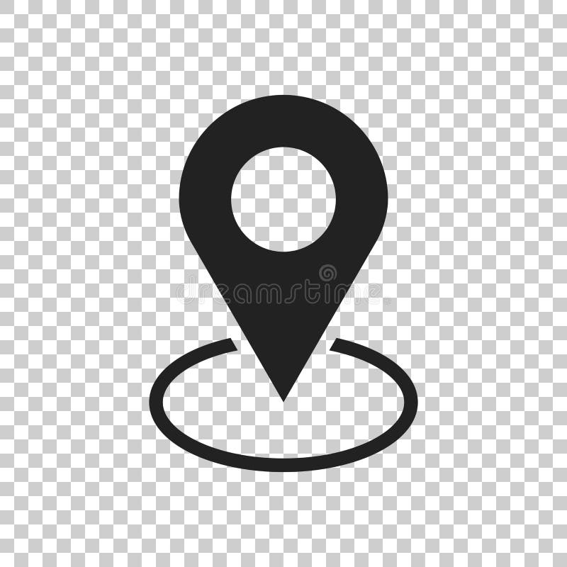 Pin icon vector. Location sign in flat style isolated on isolate vector illustration
