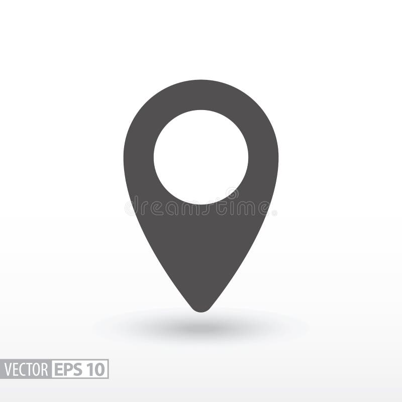 Pin location - flat icon royalty free illustration